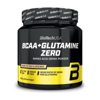 BCAA, BCAA + Glutamine ZERO, BioTech, 480 г (Апельсин)