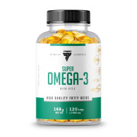 Омега-3, Super Omega-3 with Vit. E, TREC nutrition, 120 капсул