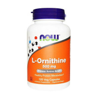 Аминокислоты, L-Ornithine 500 mg, NOW, 120 капсул