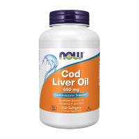 Добавка для здоровья, Cod Liver Oil, NOW, 250 капсул