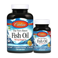 Омега-3, The Very Finest Fish Oil, Carlson Labs, 120 + 30 капсул (Апельсин)