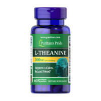 Амінокислоти, L-Theanine 200 mg, Puritan's Pride, 60 капсул
