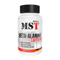 Бета-аланін, Beta-Alanine + caffeine, MST, 90 таблеток