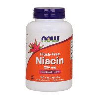 Вітаміни та мінерали, Flush-Free Niacin 250 mg, NOW, 180 капсул