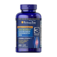 Для суставов и связок, Double Strength Glucosamine, Chondroitin & MSM, Puritan's Pride, 480 таблеток