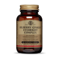 Добавка для здоров'я, Bilberry Ginkgo Eyebright Complex, Solgar, 60 капсул