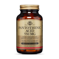 Витамины и минералы, Pantothenic Acid 550 mg, Solgar, 100 капсул