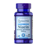 Вітаміни та мінерали, Niacin 500 mg, Puritan's Pride, 100 капсул