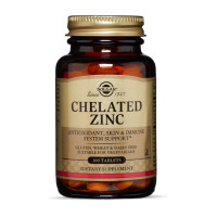 Цинк, Chelated Zinc, Solgar, 100 таблеток