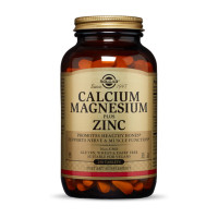 Магний, Calcium Magnesium plus Zinc, Solgar, 250 таблеток