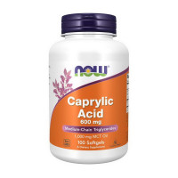 Добавка для здоровья, Caprylic Acid, NOW, 100 капсул