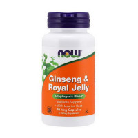 Добавка для здоров'я, Ginseng & Royal Jelly, NOW, 90 капсул