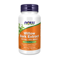 Добавка для здоровья, Willow Bark Extract 400 mg, NOW, 100 капсул