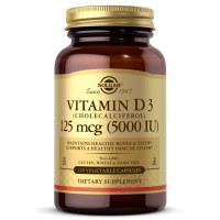 Вітаміни, Vitamin D3 5000 IU, Solgar, 120 капсул