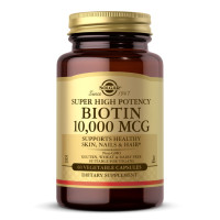Биотин, Biotin 10,000 mcg, Solgar, 60 капсул
