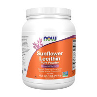 Добавка для здоров'я, Sunflower Lecithin Pure Powder, NOW, 454 г