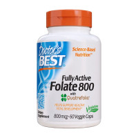Вітаміни та мінерали, Fully Active Folate 800 mcg, Doctor's BEST, 60 капсул