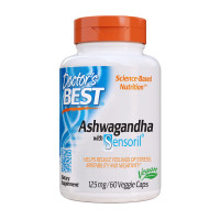 Ашваганда, Ashwagandha with Sensoril 125 mg, Doctor's BEST, 60 капсул