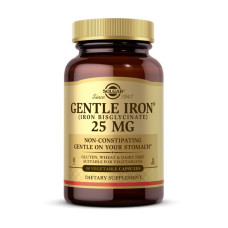 Gentle Iron 25 mg (Iron Bisglycinate) (90 veg caps)