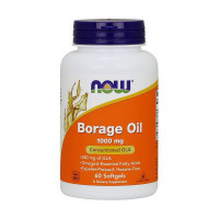 Добавка для здоров'я, Borage Oil 1000 mg, NOW, 60 капсул