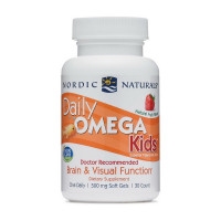 Омега-3, Daily Omega Kids, Nordic Naturals, 30 капсул (Натуральні фрукти)