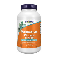 Магний, Magnesium Citrate, NOW, 180 капсул