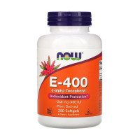 Вітаміни та мінерали, E-400 d-alpha Tocopheryl, NOW, 250 капсул
