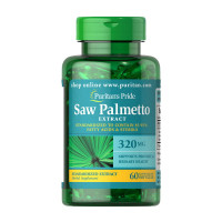 Добавка для здоровья, Saw Palmetto Extract 320 mg, Puritan's Pride, 60 капсул