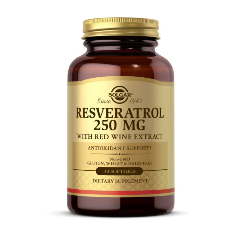Resveratrol 250 mg with Red Wine Extract (30 softgels)