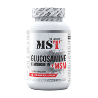 Для суглобів та зв'язок, Glucosamine Chondroitin + MSM + hyaluronic acid, MST, 90 таблеток