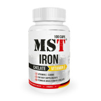 Залізо, Iron Chelate Vitamin C, MST, 100 капсул