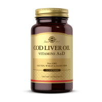 Добавка для здоровья, COD Liver Oil Vitamins A & D, Solgar, 250 капсул
