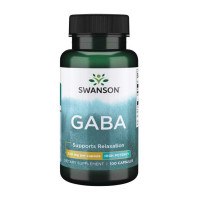Добавка для здоровья, GABA 500 mg, Swanson, 100 капсул