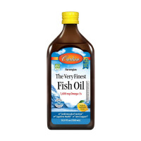 Омега-3, The Very Finest Fish Oil 1,600 mg Omega-3s, Carlson Labs, 500 мл (Лимон)