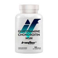 Для суглобів та зв'язок, Glucosamine&Chondroitin with MSM, IronFlex, 90 таблеток