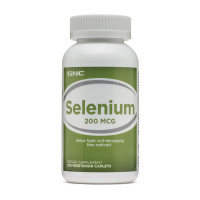 Селен, Selenium 200 mcg, GNC, 100 таблеток
