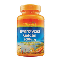 Добавка для здоровья, Hydrolyzed Gelatin 2000 mg, Thompson, 60 таблеток
