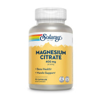 Магний, Magnesium Citrate 400 mg, Solaray, 90 капсул