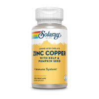 Цинк, Zinc Copper, Solaray, 100 капсул