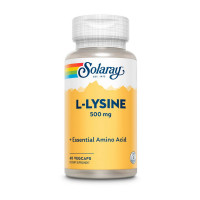 Лизин, L-Lysine 500 mg, Solaray, 60 капсул