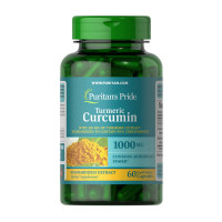Добавка для здоров'я, Turmeric Curcumin 1000 mg, Puritan's Pride, 60 капсул