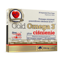 Омега-3, Gold Omega 3 plus pressure, OLIMP, 30 капсул