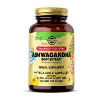 Ашваганда, Ashwagandha, Solgar, 60 капсул