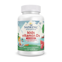 Вітаміни, Kids Vitamin D3 400 IU Gummies, Nordic Naturals, 120 жувальних цукерок (Кавун)