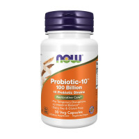 Добавка для здоровья, Probiotic-10 100 Billion, NOW, 30 капсул
