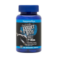 Мультивитамины, Power Teen for Him multivitamin, Natures Plus, 60 жевательных таблеток (Лесная ягода)