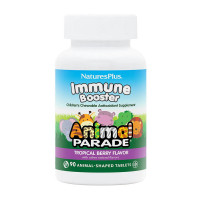 Витамины и минералы, Animal Parade Kids Immune Booster, Natures Plus, 90 таблеток (Тропические ягоды)