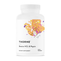 Добавка для здоров'я, Betaine HCL & Pepsin, Thorne Research, 225 капсул