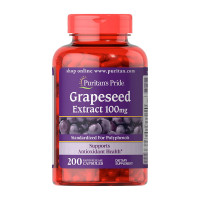 Добавка для здоровья, Grapeseed Extract 100 mg, Puritan's Pride, 200 капсул