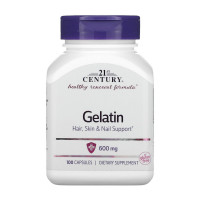 Добавка для здоров'я, Gelatin 600 mg, 21st Century, 100 капсул